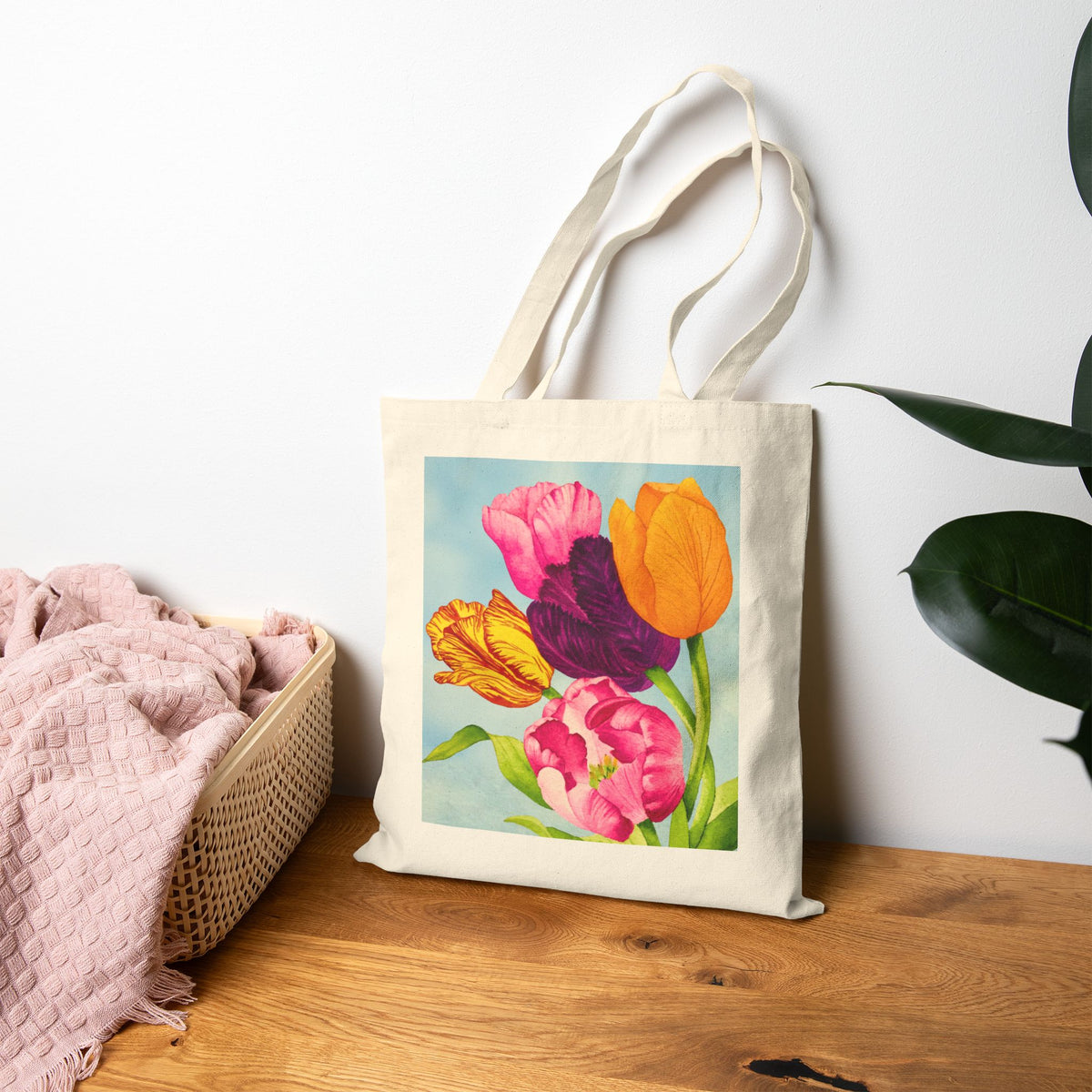Tulip Bouquet Canvas Tote Bag