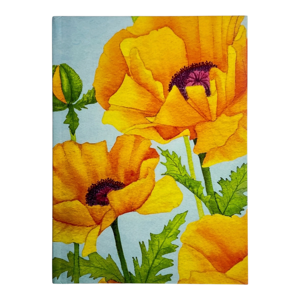 Golden Poppy Hardcover Lined Journal