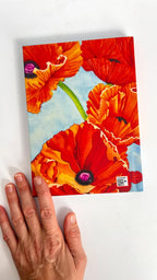 Red Poppy Hardcover Blank Journal