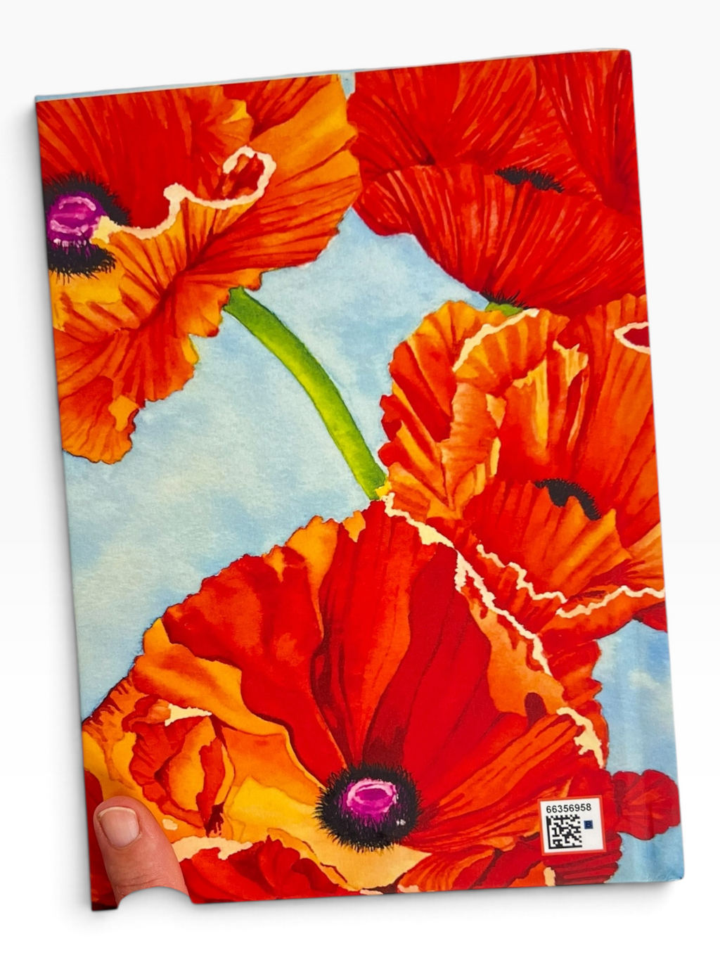 Red Poppy Hardcover Lined Journal