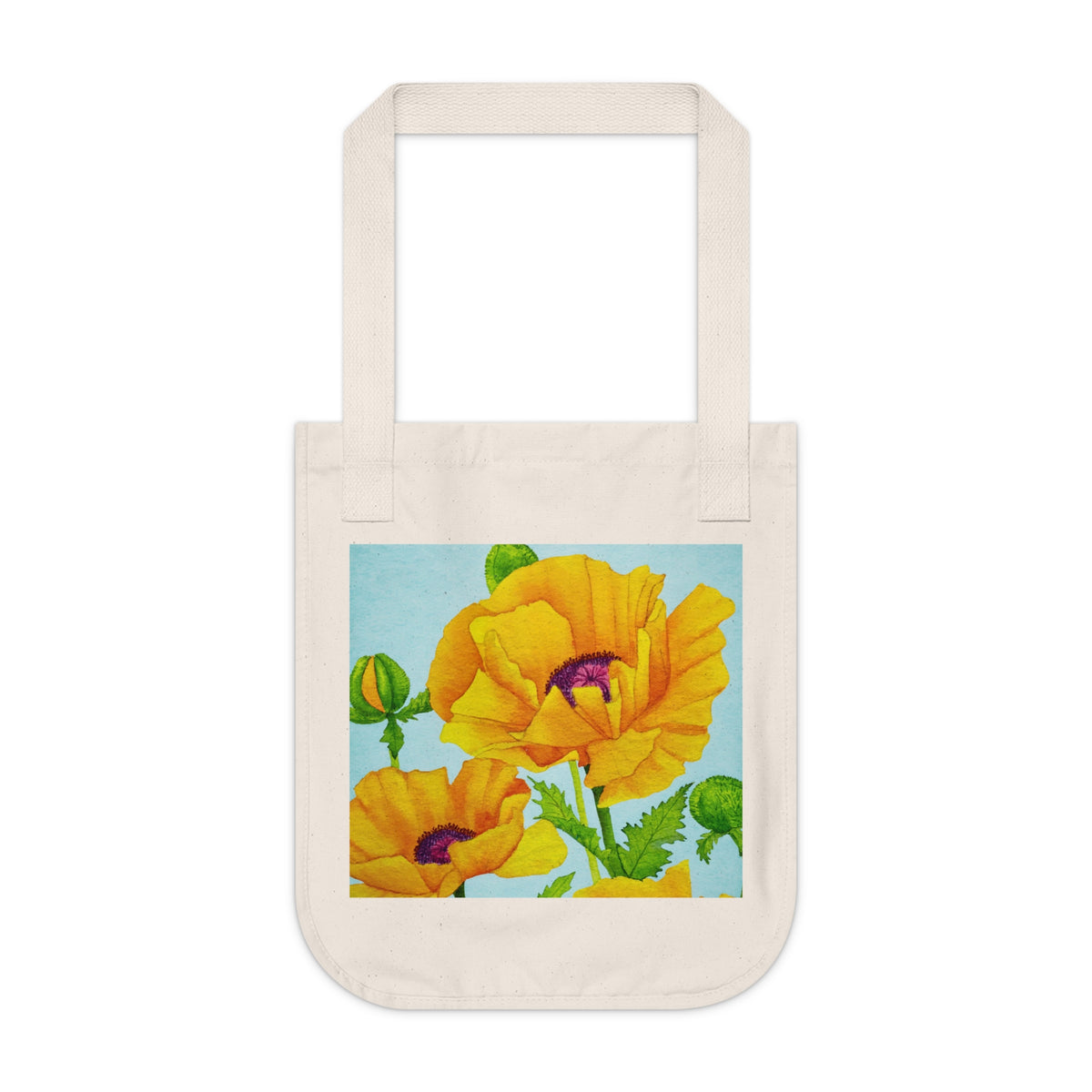 Golden Poppy Organic Cotton Tote Bag