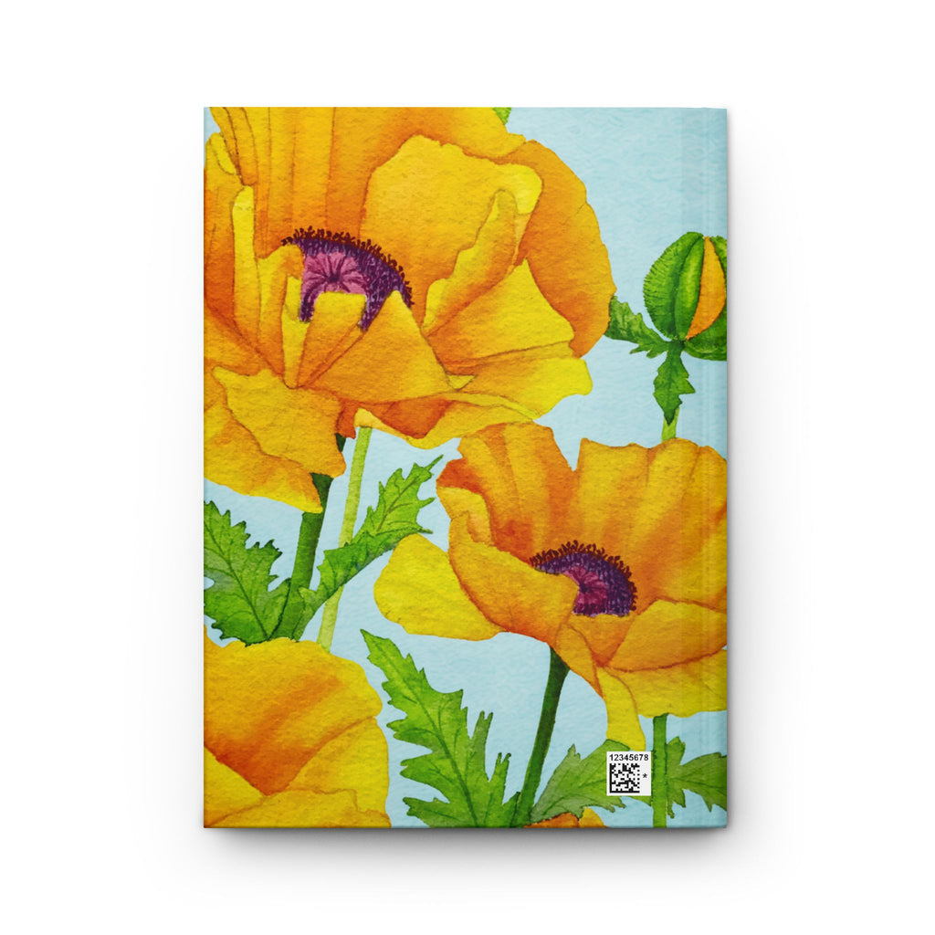 Golden Poppy Hardcover Blank Journal