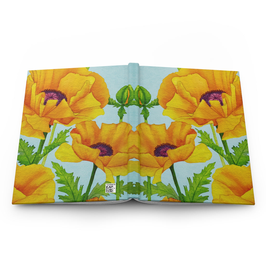 Golden Poppy Hardcover Lined Journal