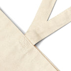 Close-up of beige fabric straps on a white background