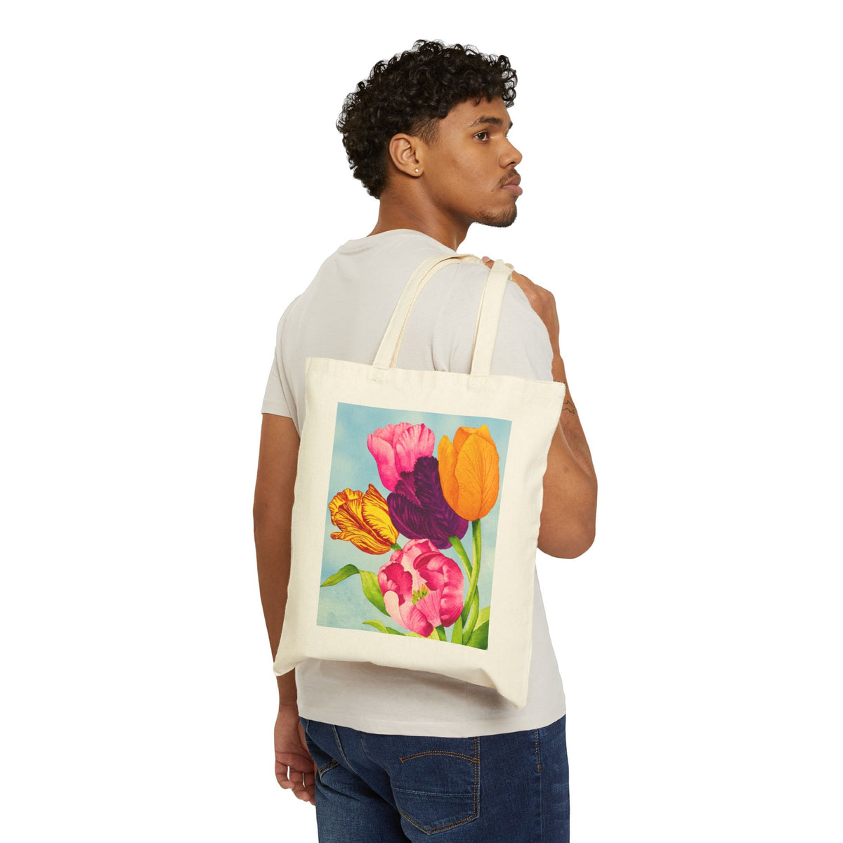 Tulip Bouquet Canvas Tote Bag