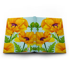 Golden Poppy Hardcover Blank Journal