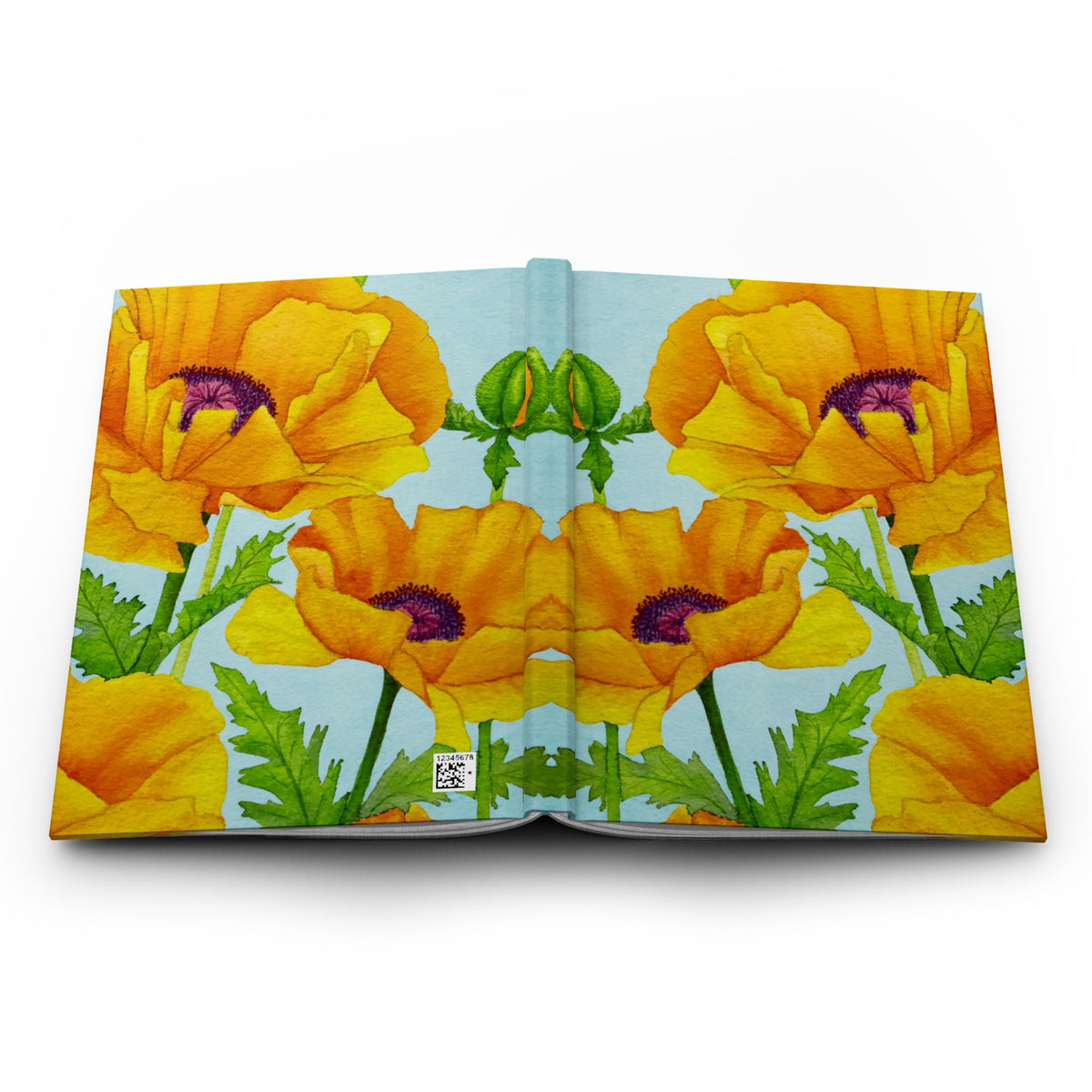 Golden Poppy Hardcover Blank Journal